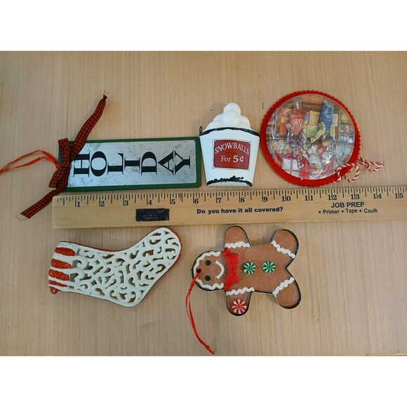 Christmas Ornament Bundle Set of 5 Holiday Tree Decorations - Picture 10 of 10